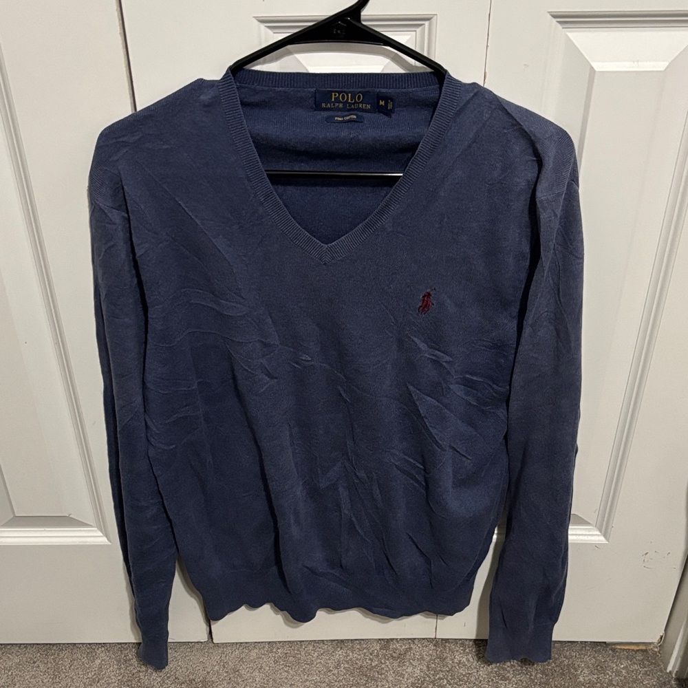 Polo by Ralph Lauren Men's Navy V-Neck Sweater